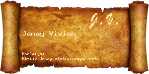 Jeney Vivien névjegykártya